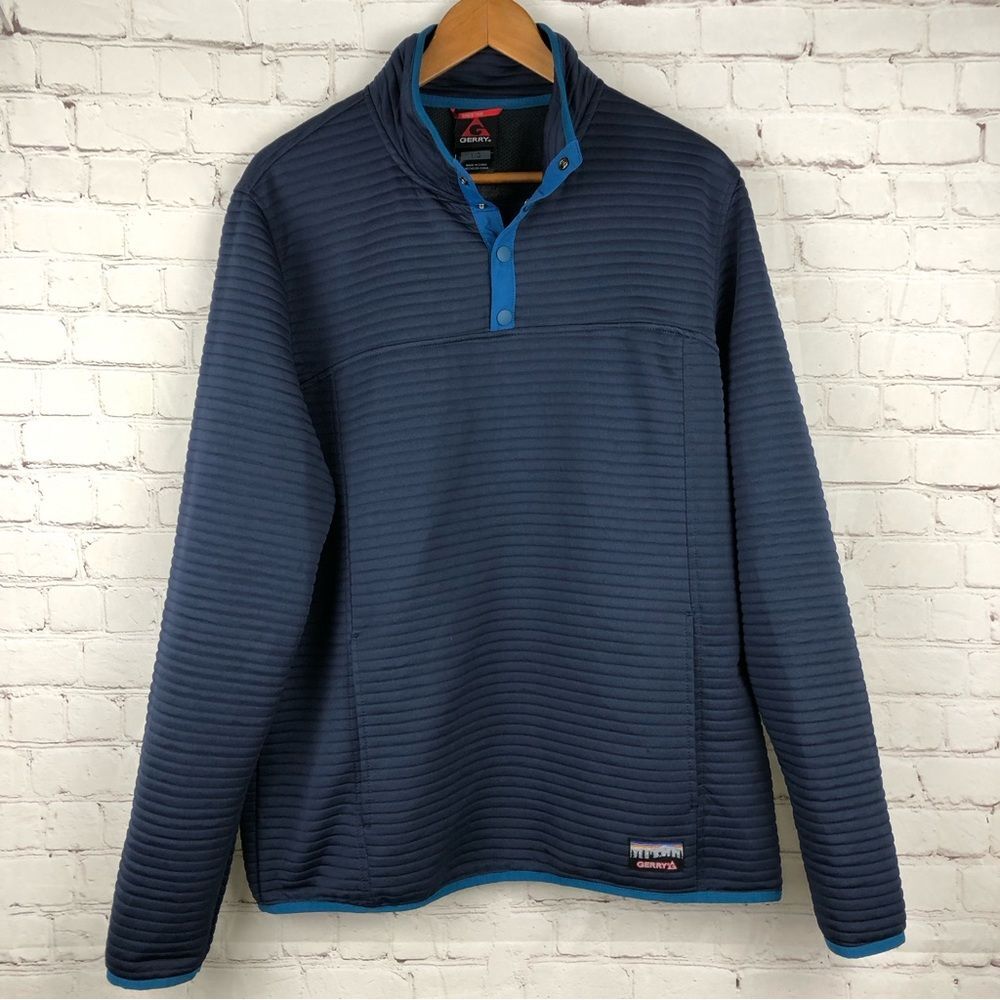 Gerry Quarter Button Ottoman Pullover Men's Sz Large